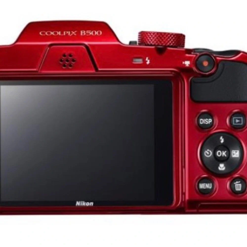 Used Nikon Coolpix B500 Digital Point & Shoot Camera, Red E